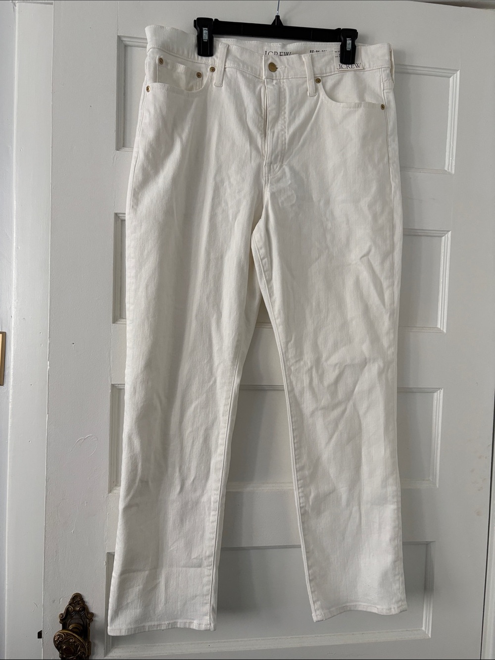 J. Crew Women’s Off-White Straight Jeans-NWTO-31 Tall
